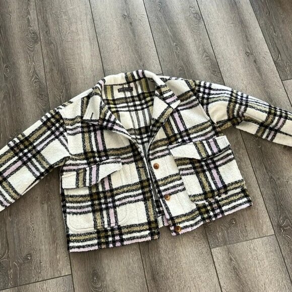 BagatellePlaid Cropped Jacket size Large - Picture 3 of 5